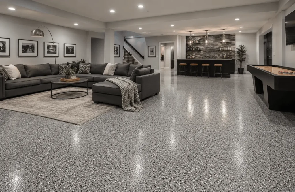 Pardoseală din rășină epoxidică pentru interior modern