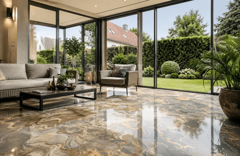 Pardoseală din rășină epoxidică pentru interior modern
